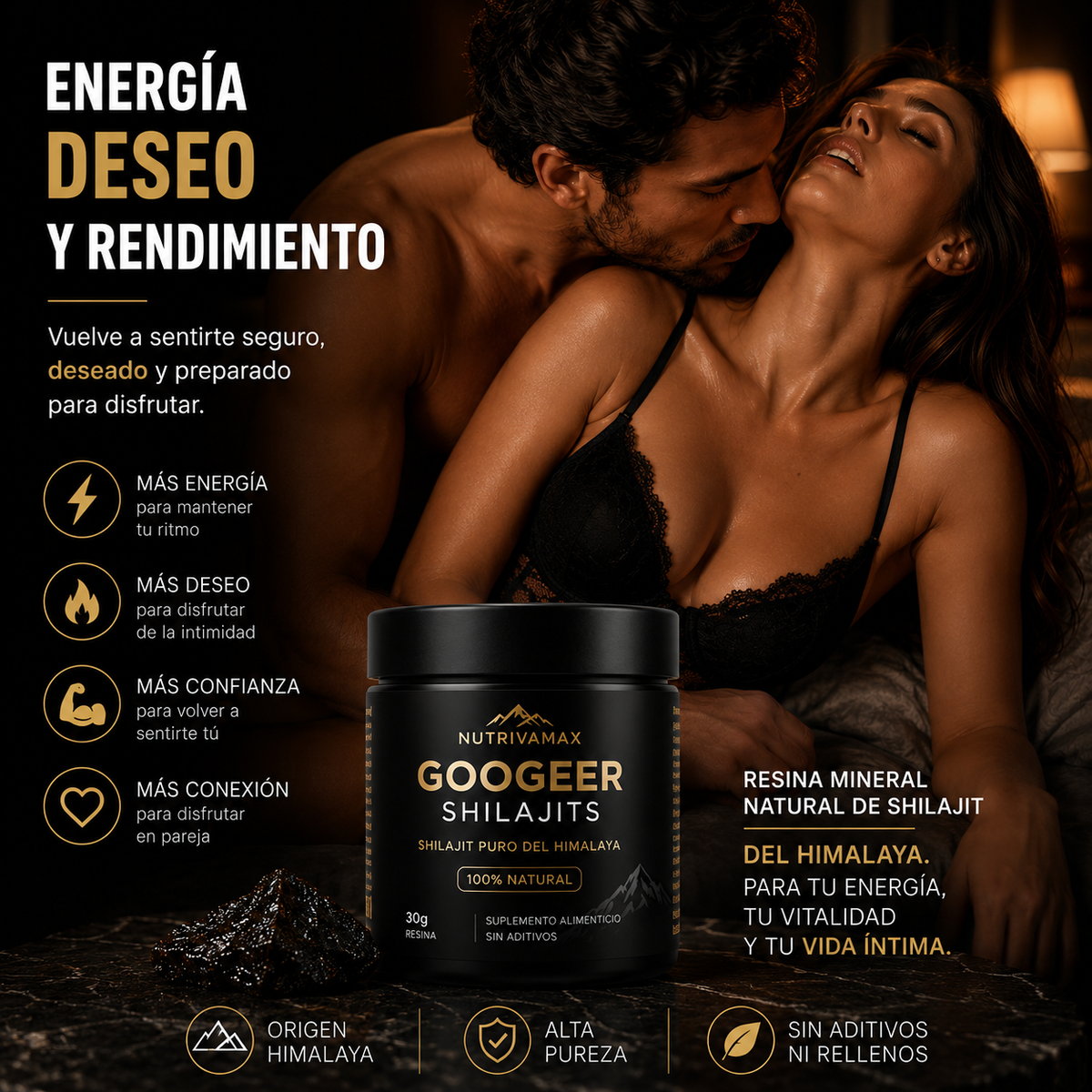 Shilajit 100% Puro del Himalaya
