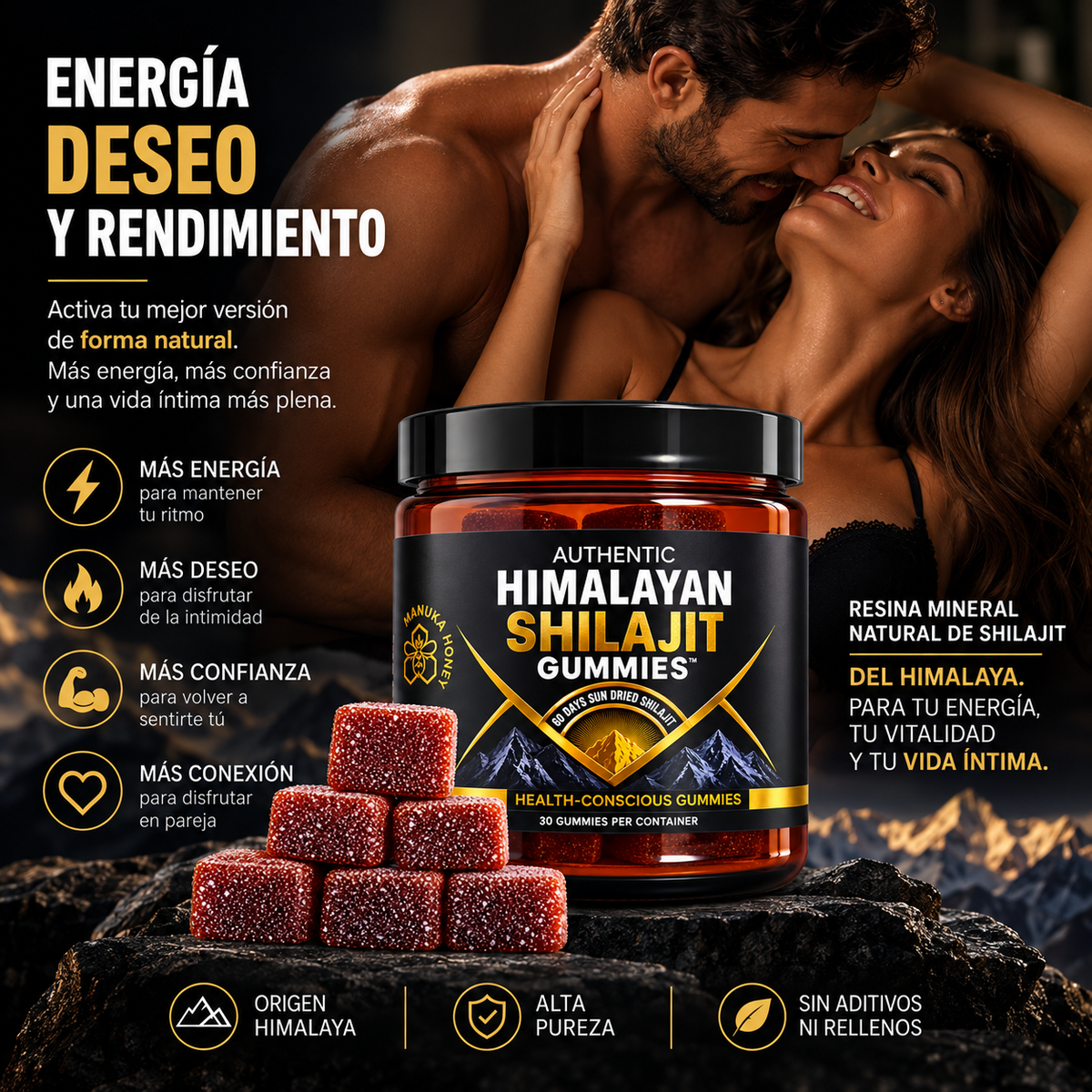Himalayan Shilajit Gummies — Energía, Vitalidad y Bienestar Diario